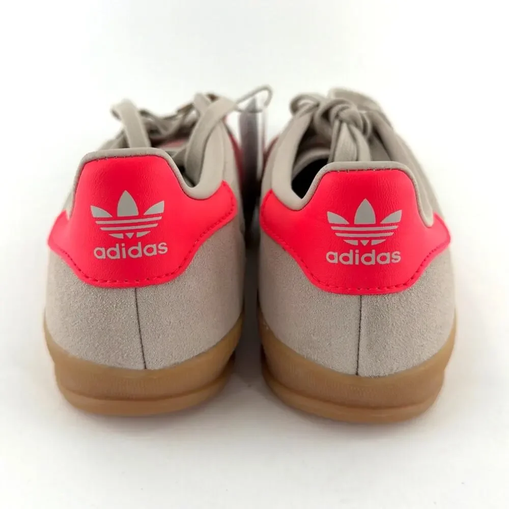 Adidas Men's Beige Lucid Red Cloud White Gazelle Indoor Sneakers Size 5